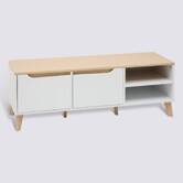 Meuble tv 2 portes, 120x40 cm, blanc Luma