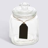 Bonbonnière en verre avec ardoise, 1,2l, transparent Bonby