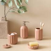 Porte-savon, d.11 cm, grès, rose blush Colorama