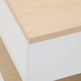 Table basse 1 tiroir 1 porte, 90x50 cm, blanc Luma