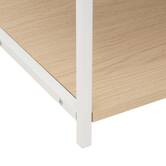 Table basse 1 tiroir 1 porte, 90x50 cm, blanc Luma