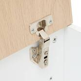 Table basse 1 tiroir 1 porte, 90x50 cm, blanc Luma