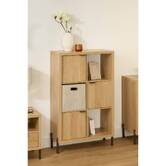 Étagère 6 cases, 74x32 cm, beige Alvo