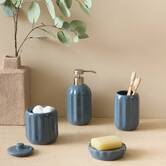 Porte-savon, d.11 cm, grès, bleu Colorama
