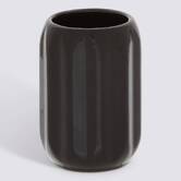 Porte-brosse à dents, d.8 x h.11,9 cm, grès, noir Colorama