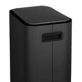 Poubelle manuelle slim, 20l, noir Delta