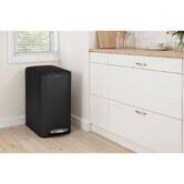 Poubelle manuelle slim, 20l, noir Delta