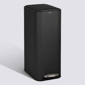 Poubelle manuelle slim, 30l, noir Delta