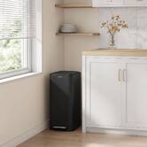 Poubelle manuelle slim, 30l, noir Delta
