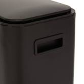 Poubelle manuelle slim, 30l, noir Delta