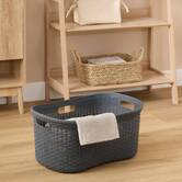 Corbeille à linge, 40l, gris foncé