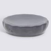 Porte-savon, d.11 cm, grès, gris Colorama