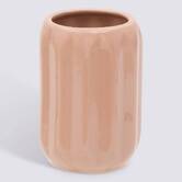 Porte-brosse à dents, d.8 x h.11,9 cm, grès, rose blush Colorama