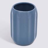 Porte-brosse à dents, d.8 x h.11,9 cm, grès, bleu Colorama