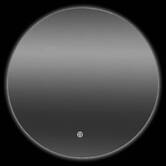 Miroir led, d.50 cm, argent Halo