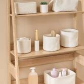 Lot de 3 paniers de rangement, d.14/16/18 cm, blanc Bouclette