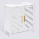 Meuble sous-lavabo 2 portes, 70x35 cm, blanc Orea
