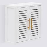 Meuble haut 2 portes, 50x20 cm, blanc Orea