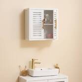 Meuble haut 2 portes, 50x20 cm, blanc Orea