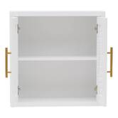 Meuble haut 2 portes, 50x20 cm, blanc Orea