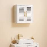 Meuble haut 2 portes, 50x20 cm, blanc Orea