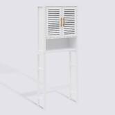Meuble wc 2 portes 1 étagère, 67x25 cm, blanc Orea