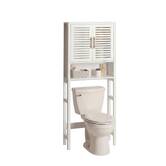 Meuble wc 2 portes 1 étagère, 67x25 cm, blanc Orea