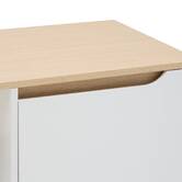Table basse 1 porte, 90x48 cm, blanc Luma