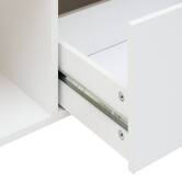 Table basse 1 porte, 90x48 cm, blanc Luma