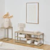 Meuble tv 3 étagères, 120x40 cm, sable Duna