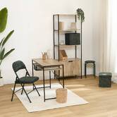 Tabouret empilable, d.38 cm, vert kaki Flexy