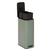 Poubelle manuelle slim, 30l, vert Delta