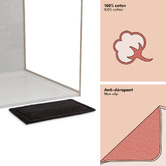 Tapis, coton, 75x50 cm, noir Colorama