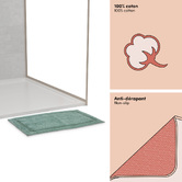 Tapis, coton, 75x50 cm, vert céladon Colorama