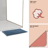 Tapis, coton, 75x50 cm, bleu Colorama