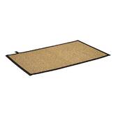 Tapis, bambou, 80x50 cm, beige et noir Stemy