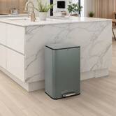 Poubelle manuelle, 50l, vert Delta