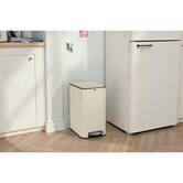 Poubelle manuelle slim, 20l, argile Delta