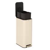 Poubelle manuelle slim, 30l, argile Delta