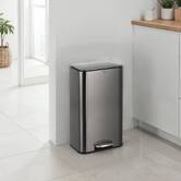 Poubelle manuelle, 30l, gris charbon Delta