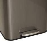 Poubelle manuelle, 30l, gris charbon Delta
