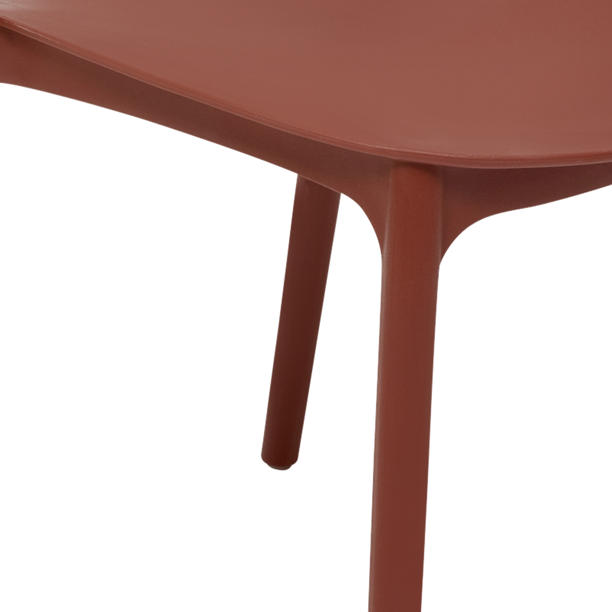 Lot de 4 chaises empilables plastique, ocre