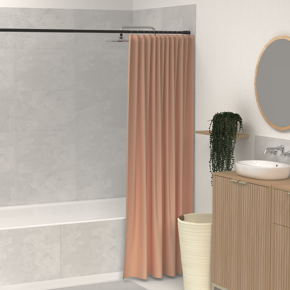 Kit de 2 accessoires de douche, rose blush Colorama