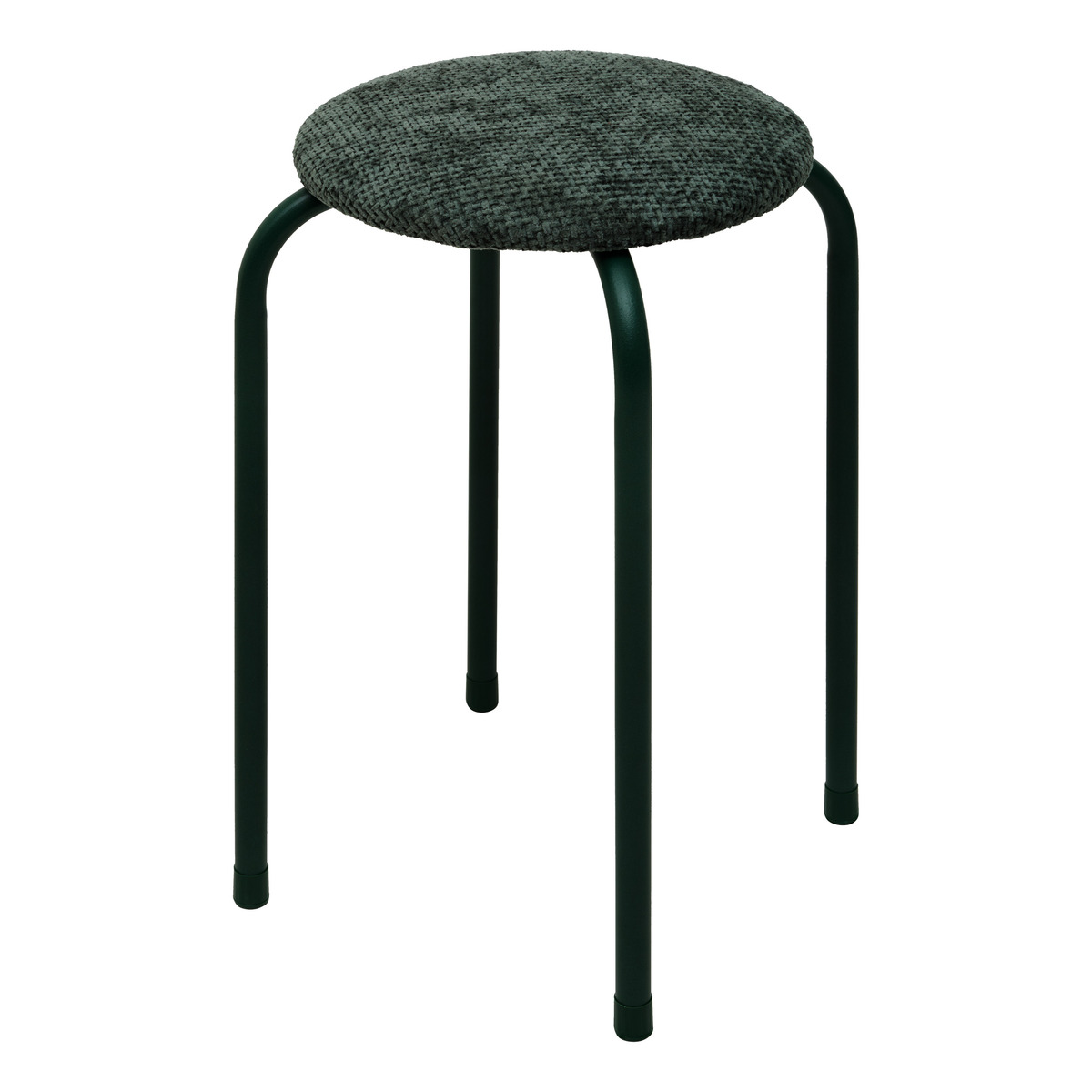 Lot de 2 tabourets empilables, d.38 cm, vert kaki Flexy