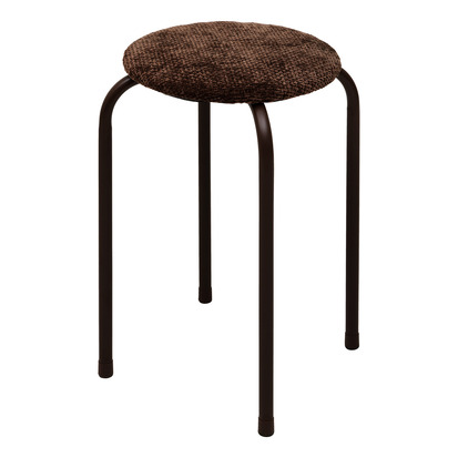 Lot de 2 tabourets empilables, d.38 cm, marron Flexy