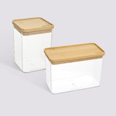 Set de 2 boîte de conservation avec couvercle en bambou, 1/2 l Eske bambou