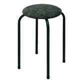 Lot de 2 tabourets empilables, d.38 cm, vert kaki Flexy