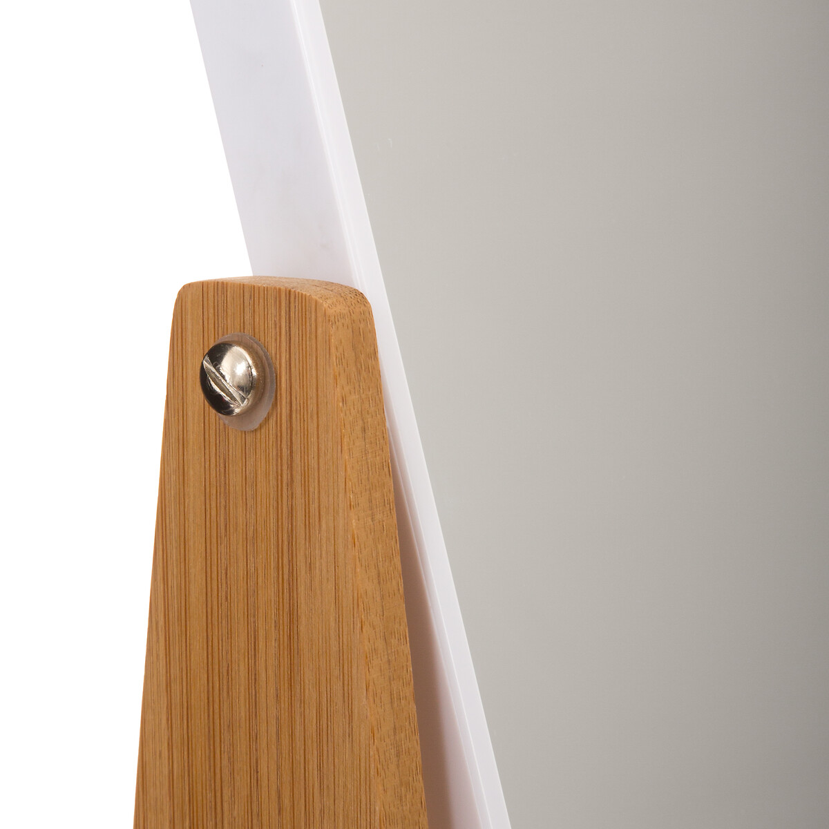 Miroir 16x22 cm bambou, blanc