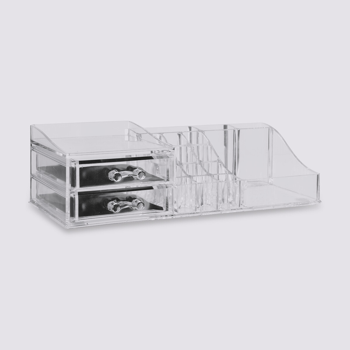 Organiseur 2 tiroirs, transparent