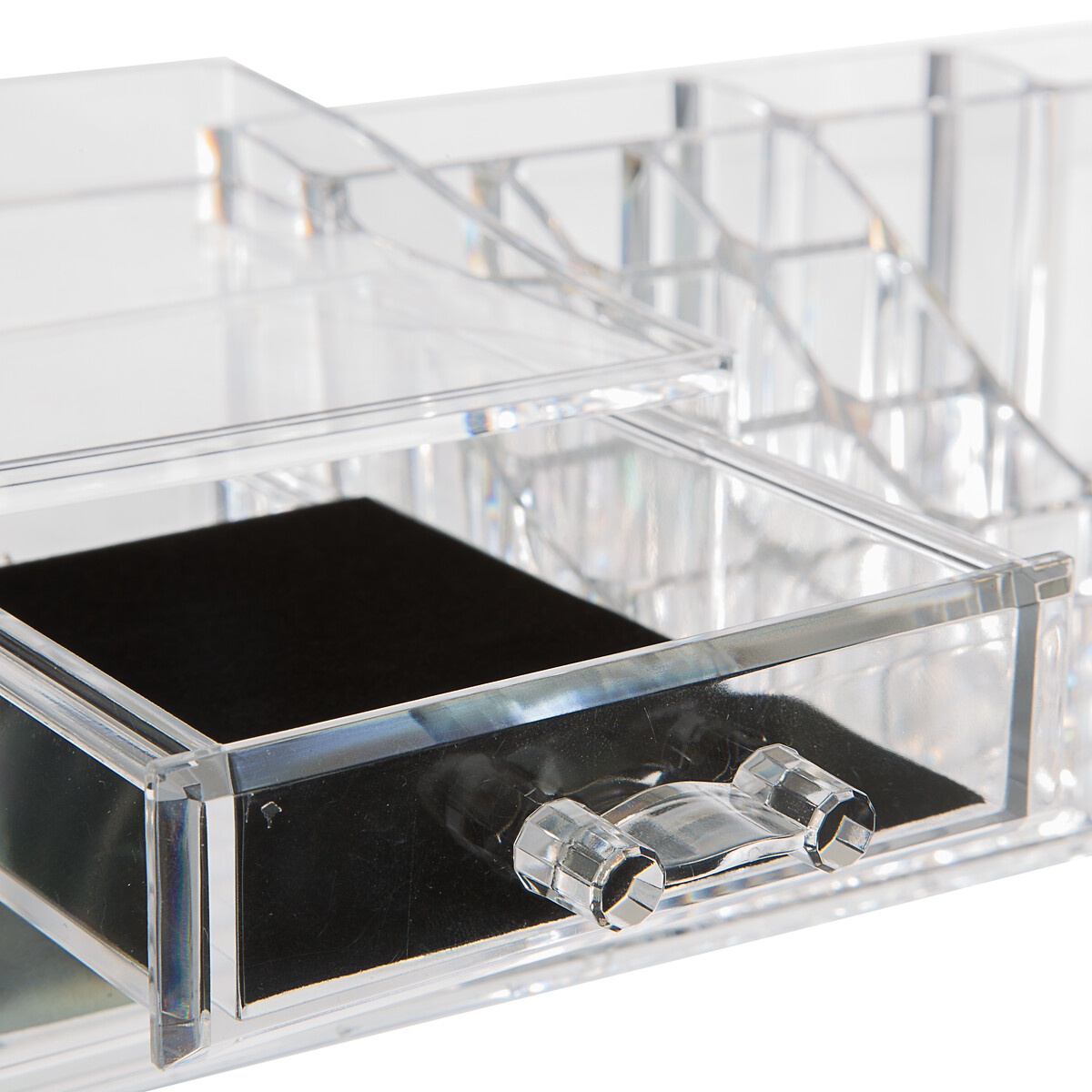 Organiseur 2 tiroirs, transparent